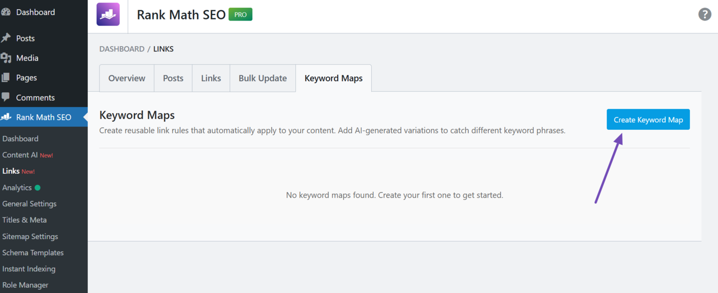 Click Create Keyword Maps