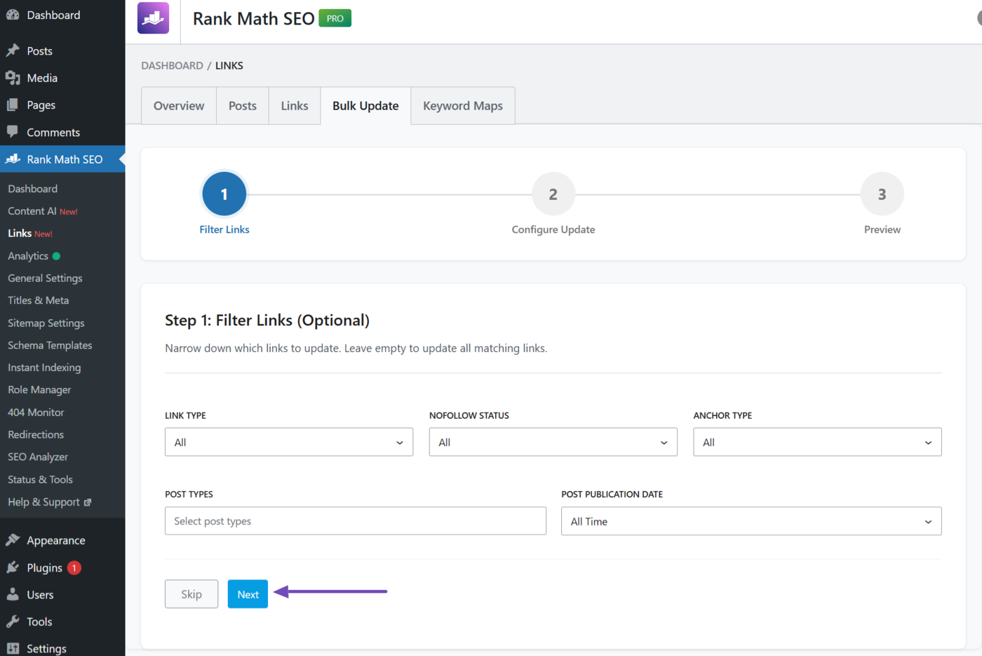 Click Next to proceed