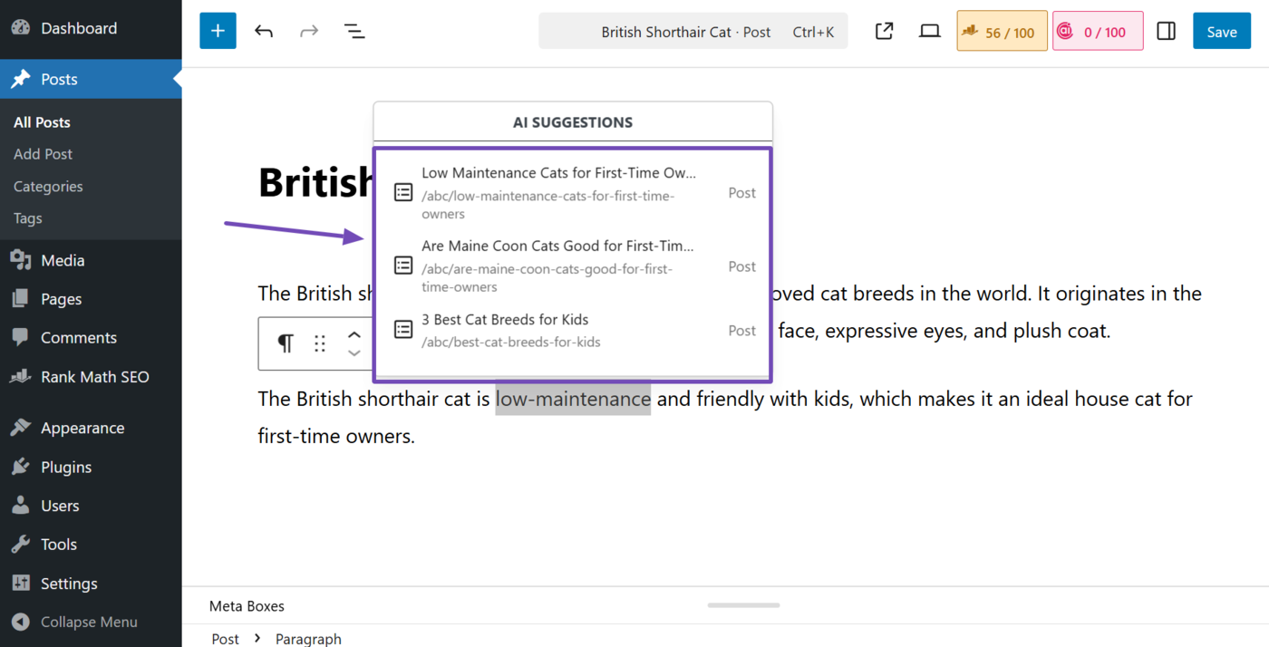Click on the link you want