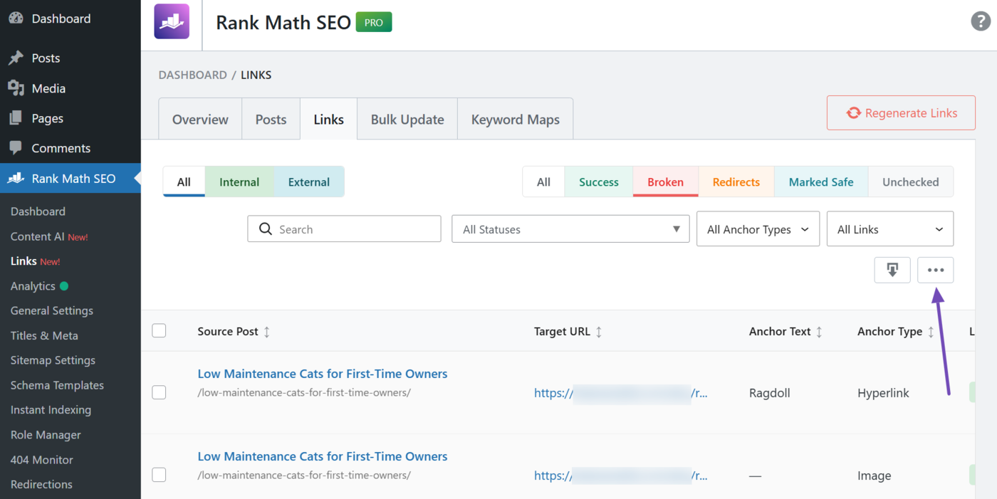Click the column visibility toggle