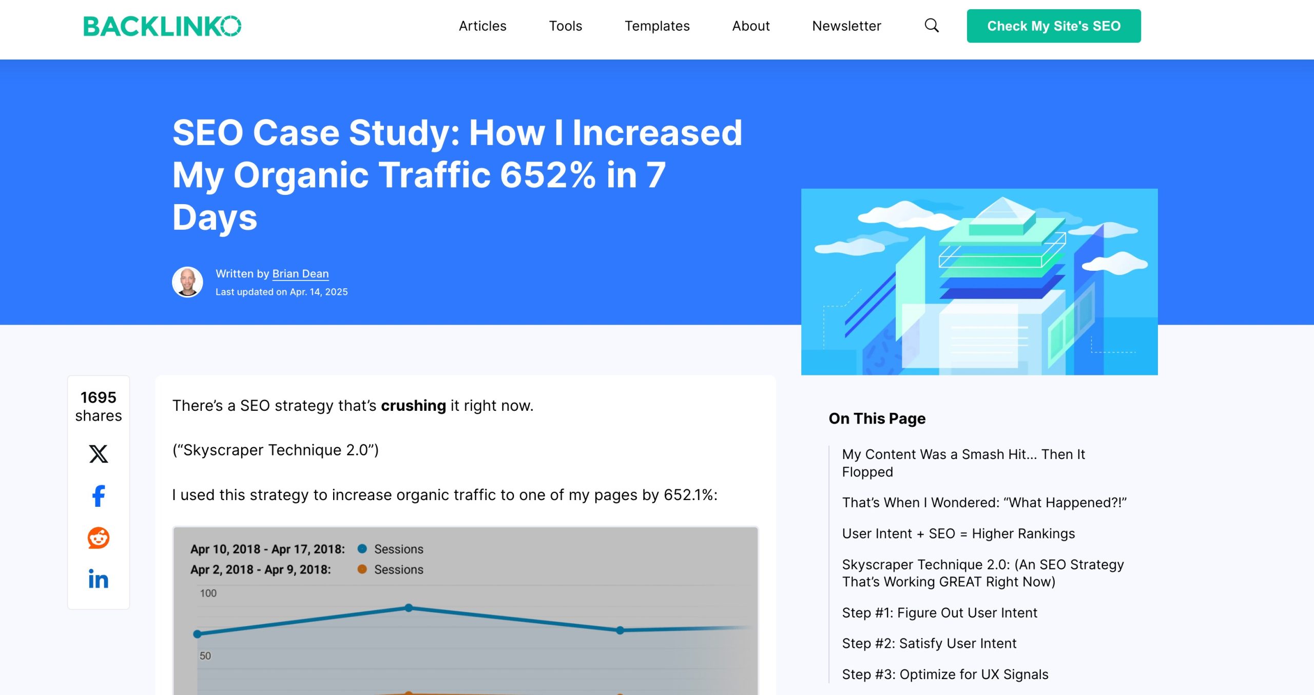 case study example from Backlinko