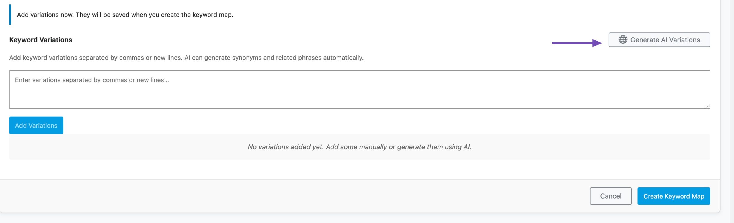 Generate AI variations