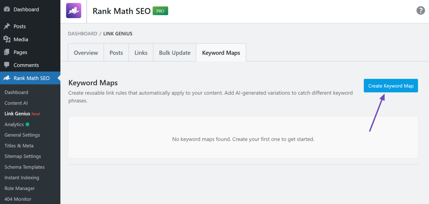 Click Create Keyword Maps