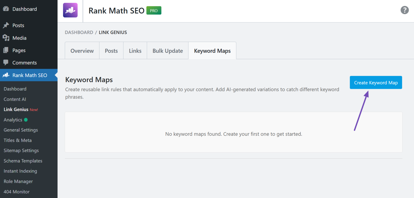 Click Create Keyword Map