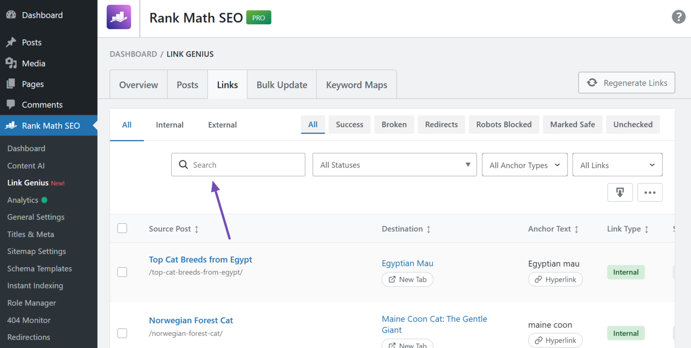 Enter your search terms into the search bar