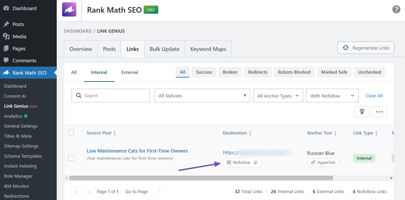 Remove the nofollow attribute