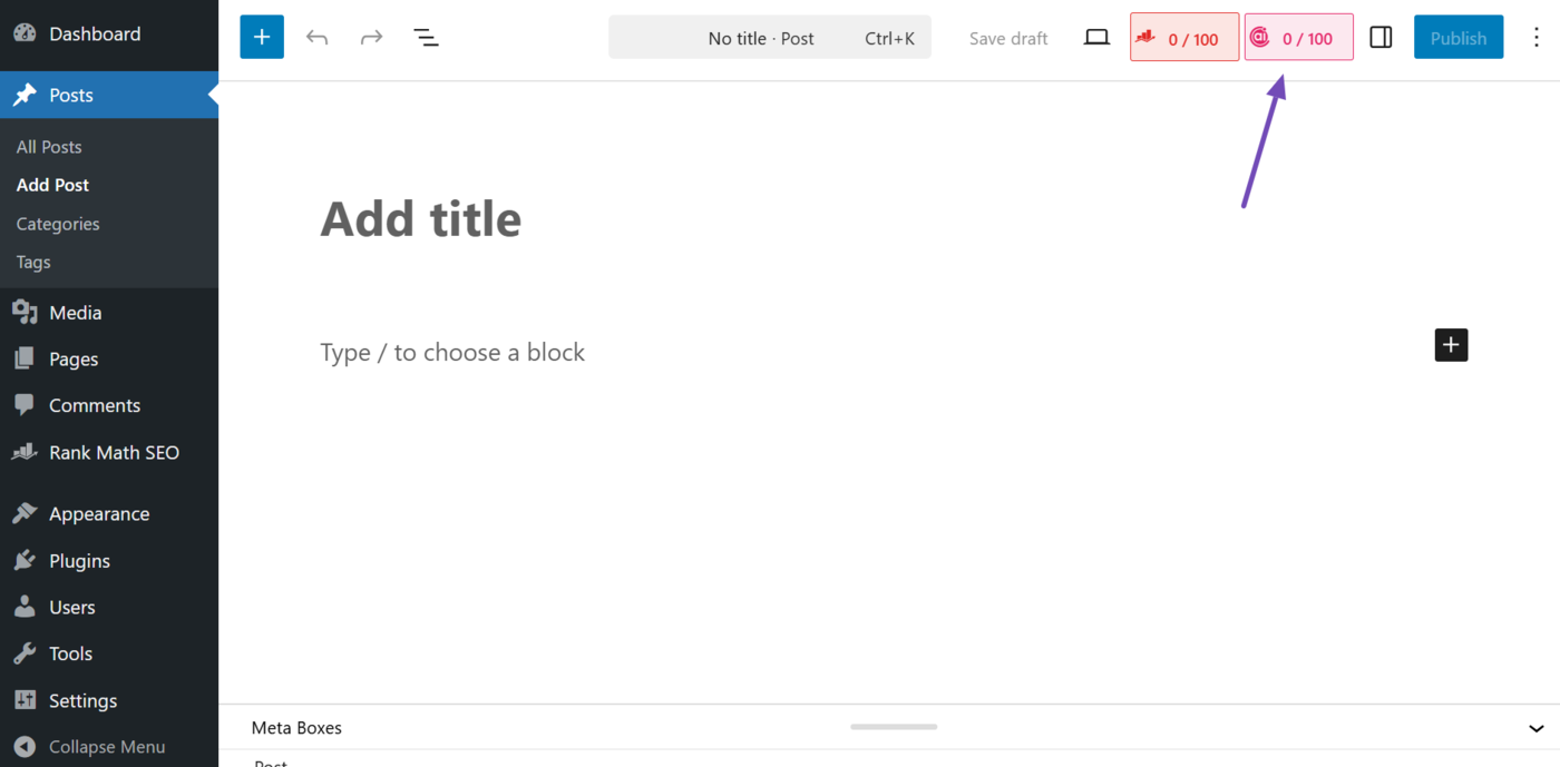 Click on the Content AI meta box icon