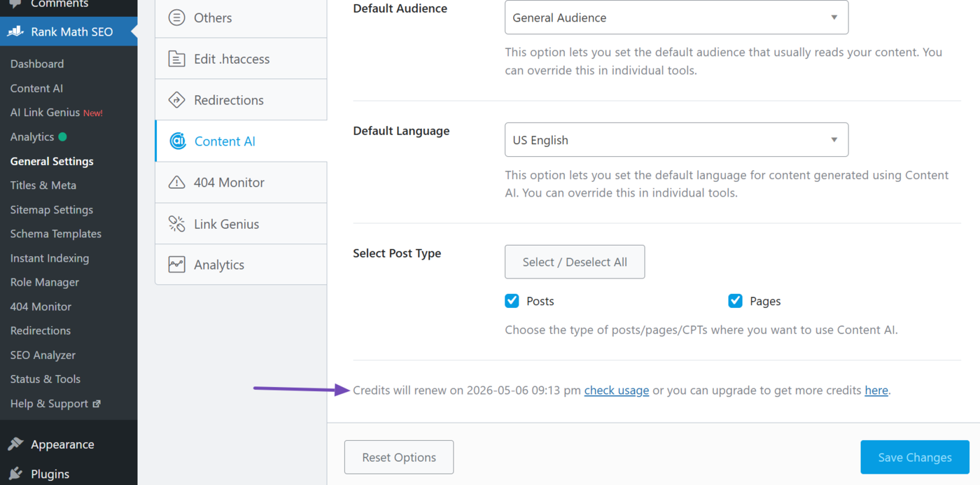 Sample of the Content AI refresh date