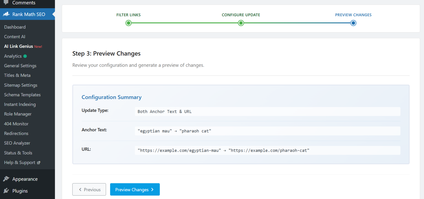 Generate preview in the Bulk update tool
