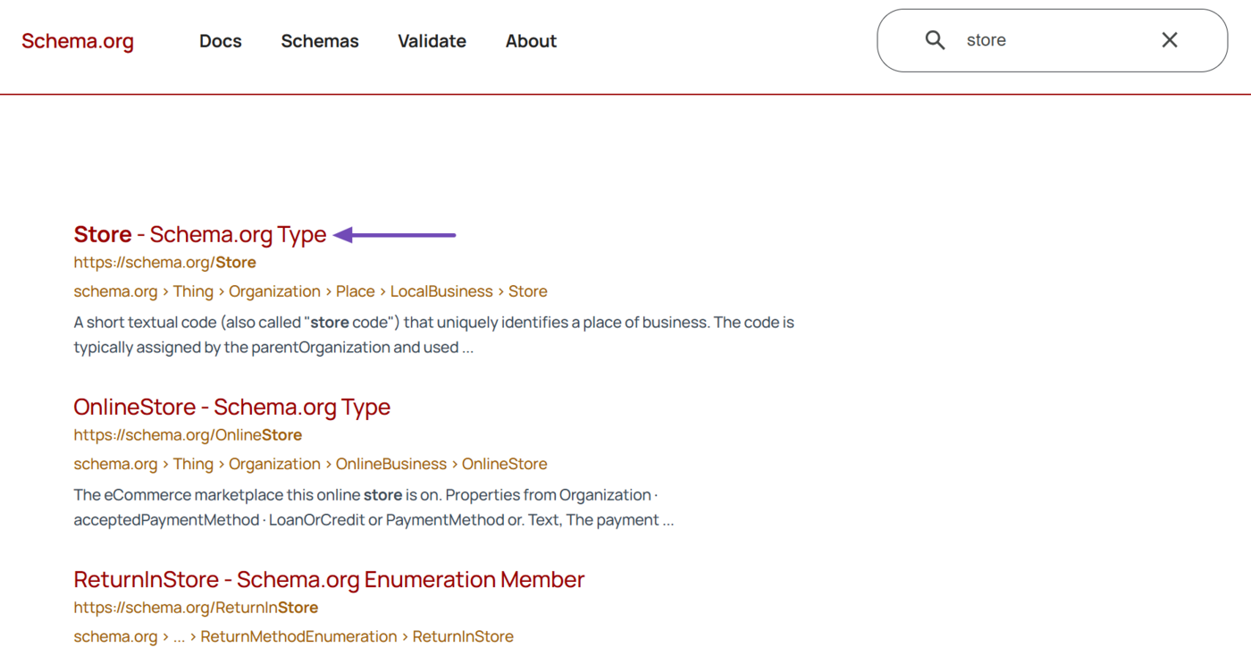 Select the Schema relevant to you