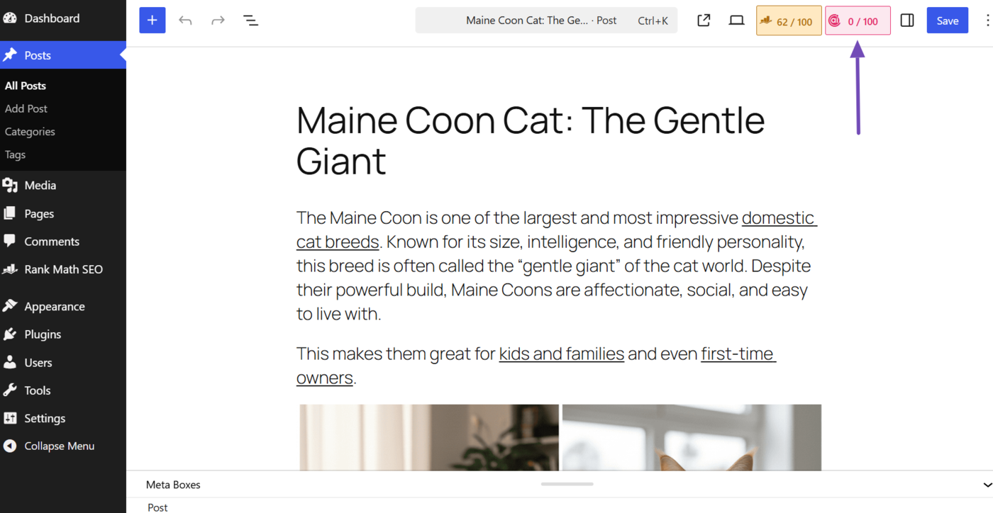 Click the Content AI icon