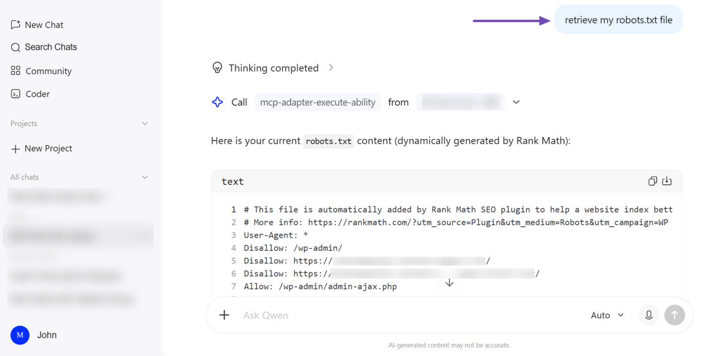 Overview of the Get robots.txt MCP tool